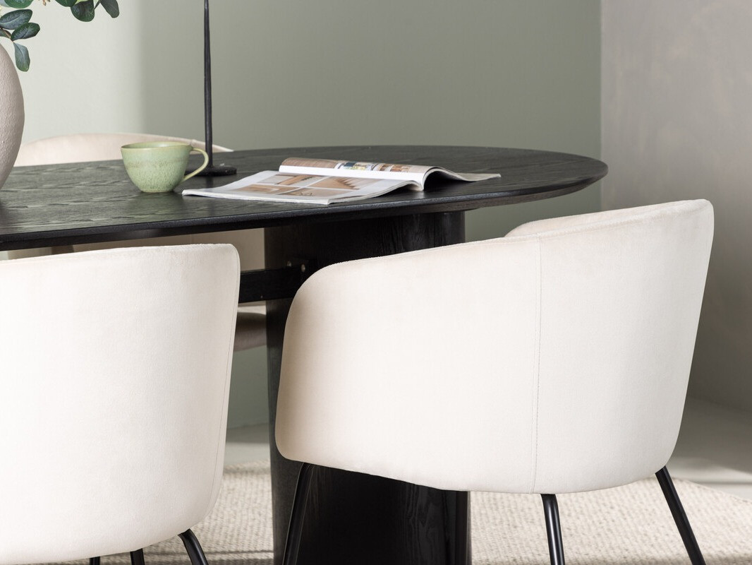 Conjunto de mesas y sillas para comedor Dallas 3992 (Negro)