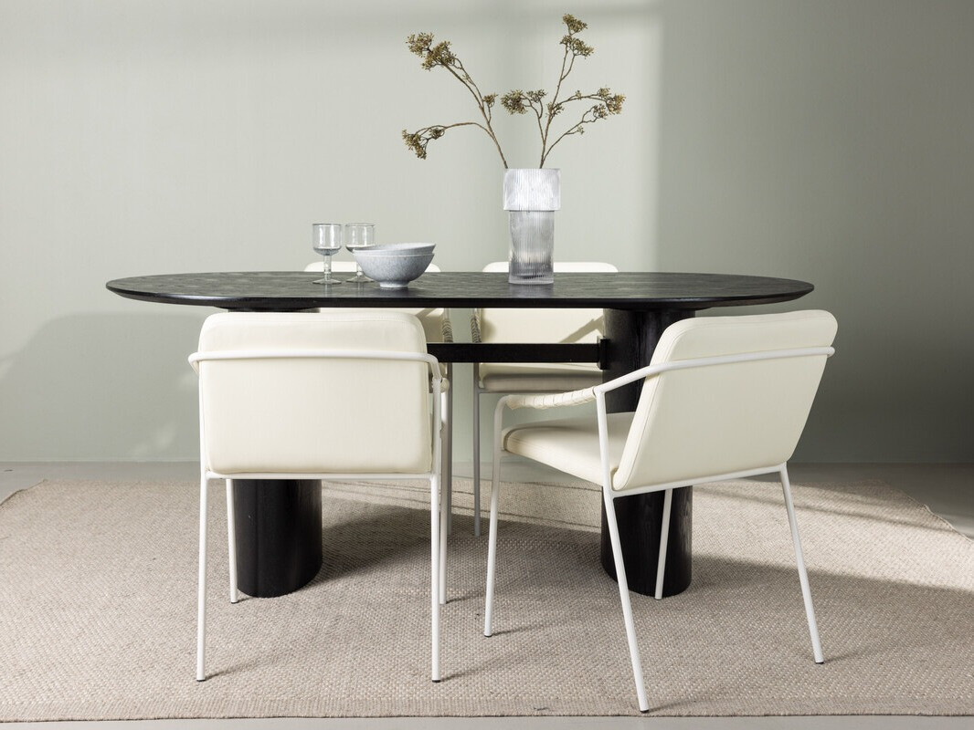 Conjunto de mesas y sillas para comedor Dallas 3999 (Negro)