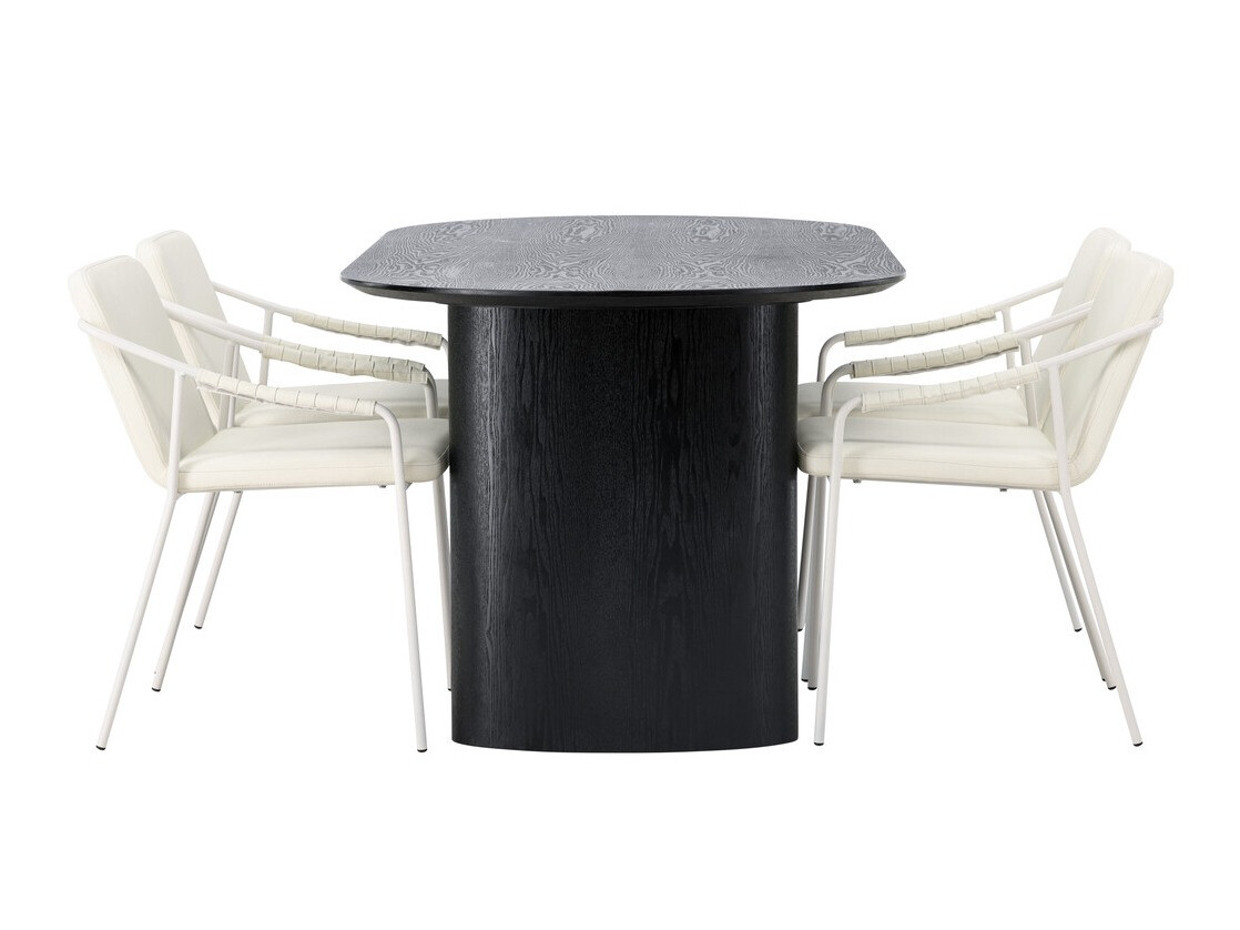 Conjunto de mesas y sillas para comedor Dallas 3999 (Negro)