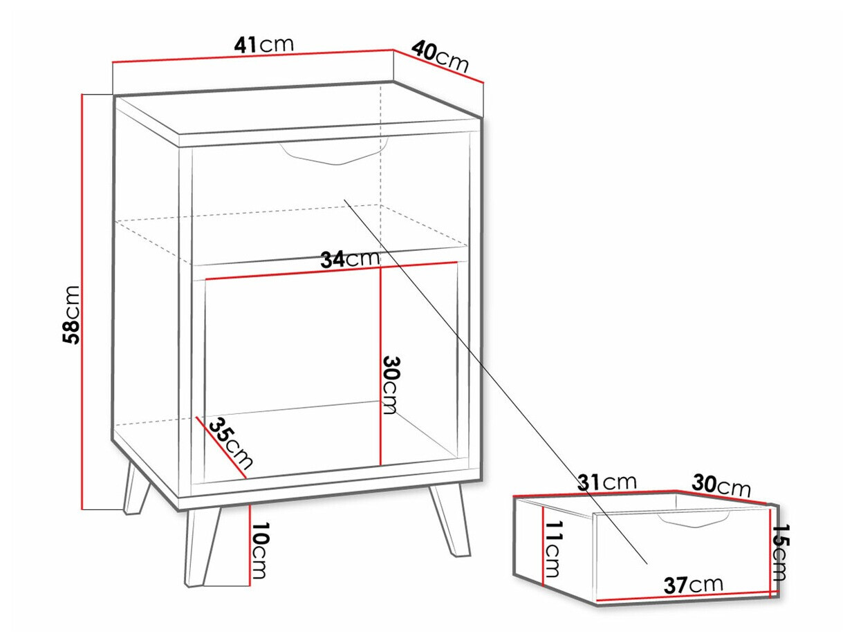 Mesilla de noche Domvera 110