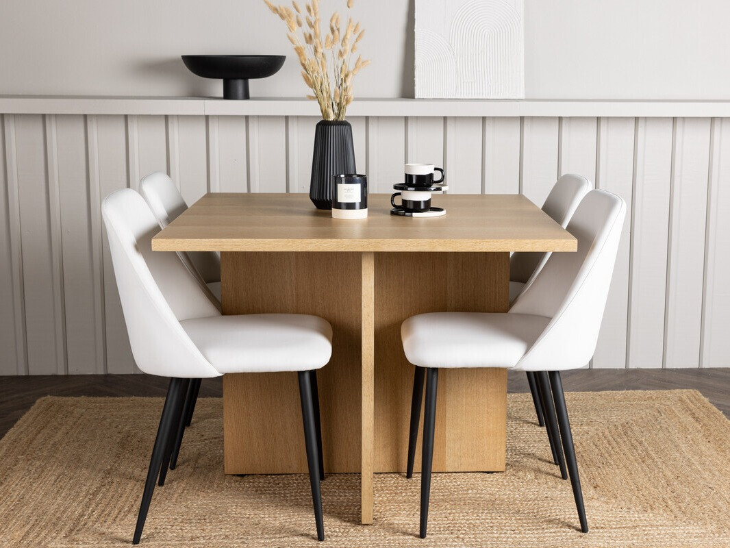 Conjunto de mesas y sillas para comedor Dallas 4005 (Blanco)