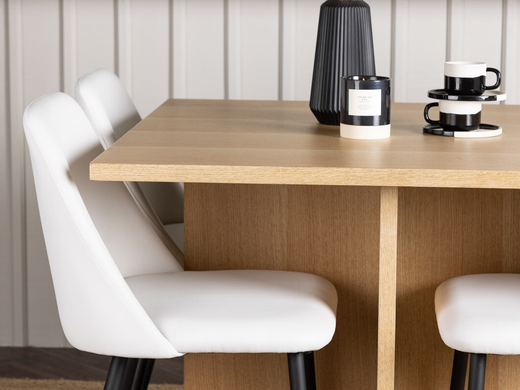 Conjunto de mesas y sillas para comedor Dallas 4005 (Blanco)