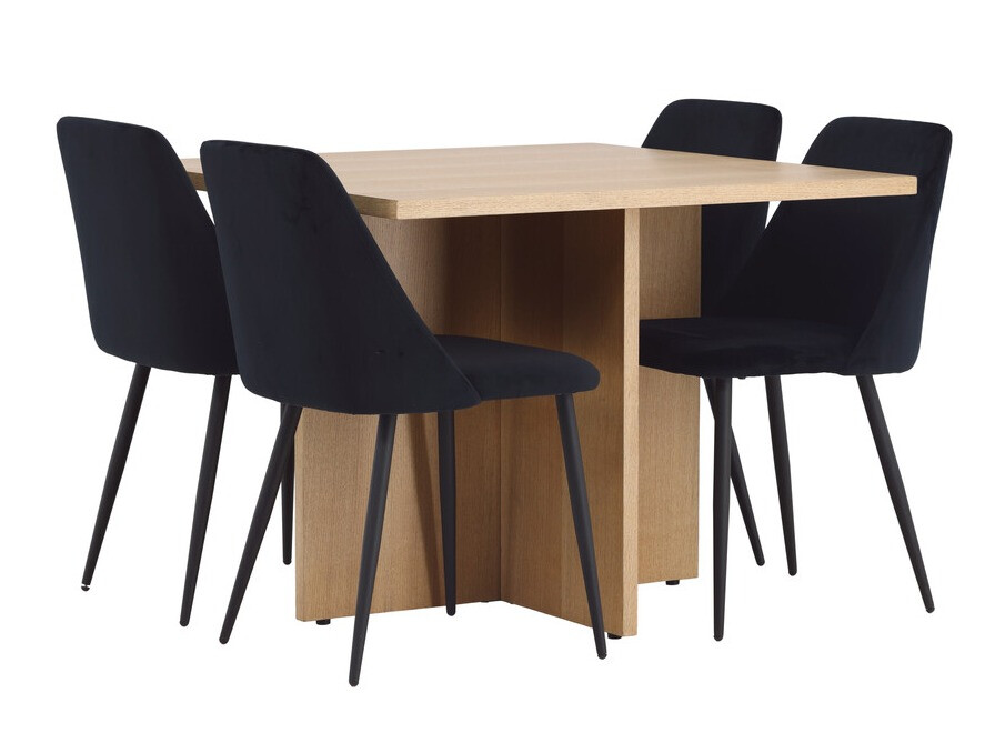 Conjunto de mesas y sillas para comedor Dallas 4005 (Negro)
