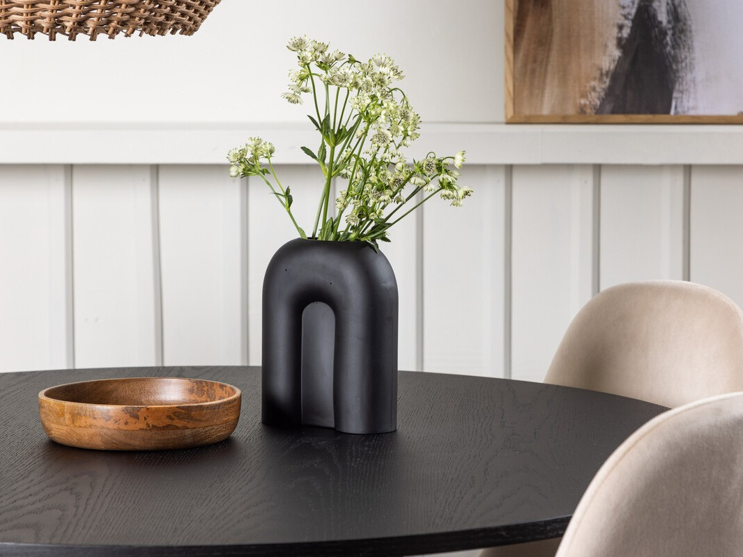 Conjunto de mesas y sillas para comedor Dallas 4008 (Beige + Negro)