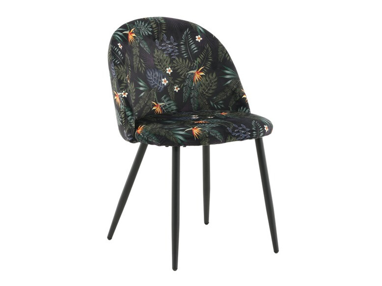 Conjunto de comedor Dallas 1876 (Patrón floral + Negro)