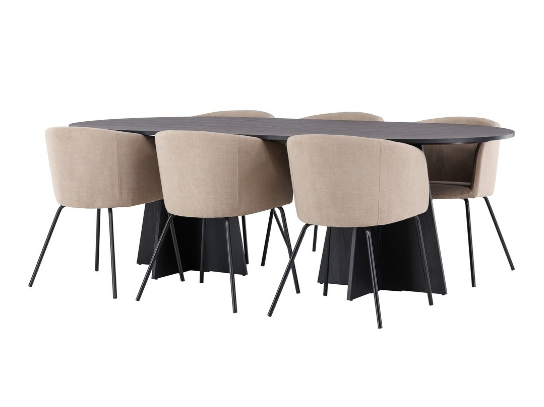 Conjunto de mesas y sillas para comedor Dallas 4019 (Beige)