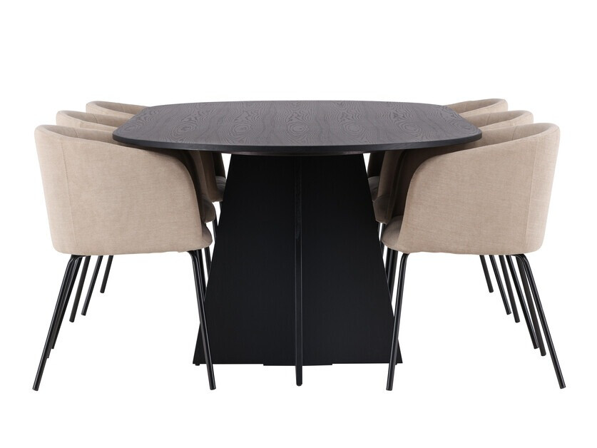 Conjunto de mesas y sillas para comedor Dallas 4019 (Beige)
