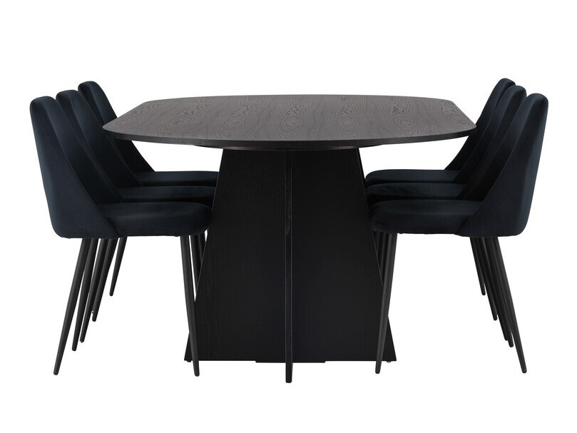 Conjunto de mesas y sillas para comedor Dallas 4020 (Negro)