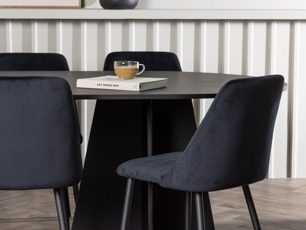 Conjunto de mesas y sillas para comedor Dallas 4020 (Negro)