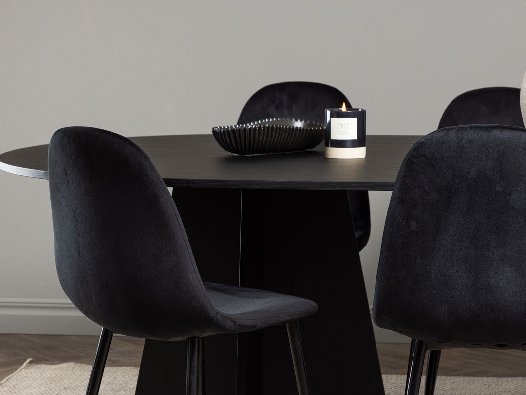 Conjunto de mesas y sillas para comedor Dallas 4032 (Negro)