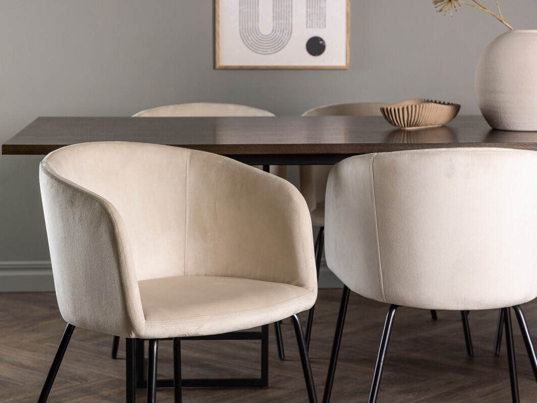 Conjunto de comedor Dallas 4041 (Marrón + Negro)