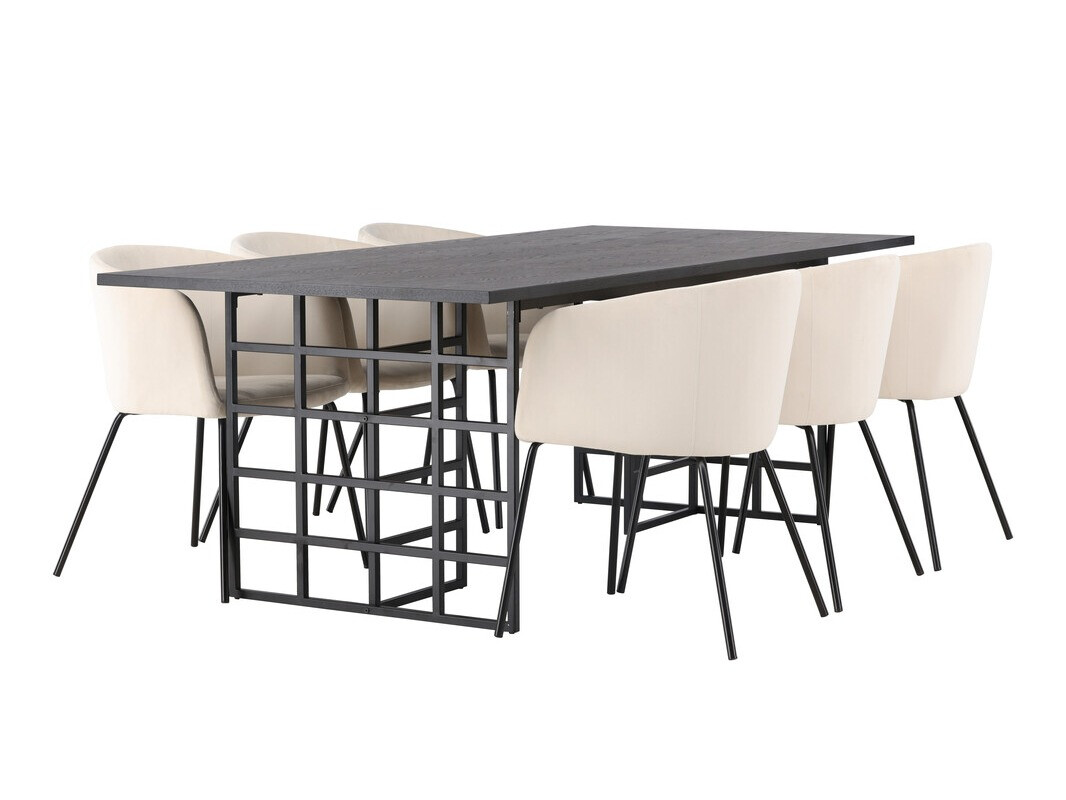 Conjunto de comedor Dallas 4041 (Negro)