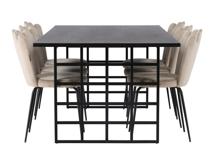 Conjunto de comedor Dallas 4042 (Negro)