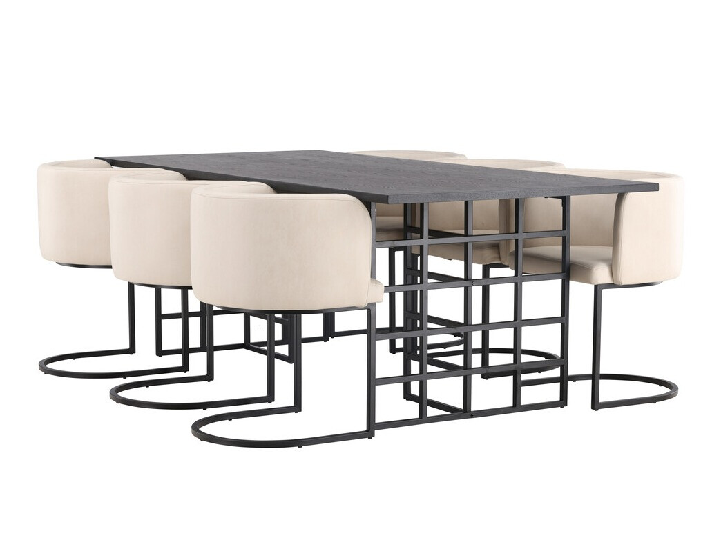 Conjunto de comedor Dallas 4043 (Negro)