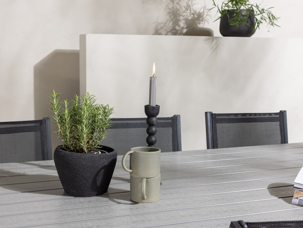 Conjunto de mesa y sillas Dallas 4037 (Gris + Blanco)