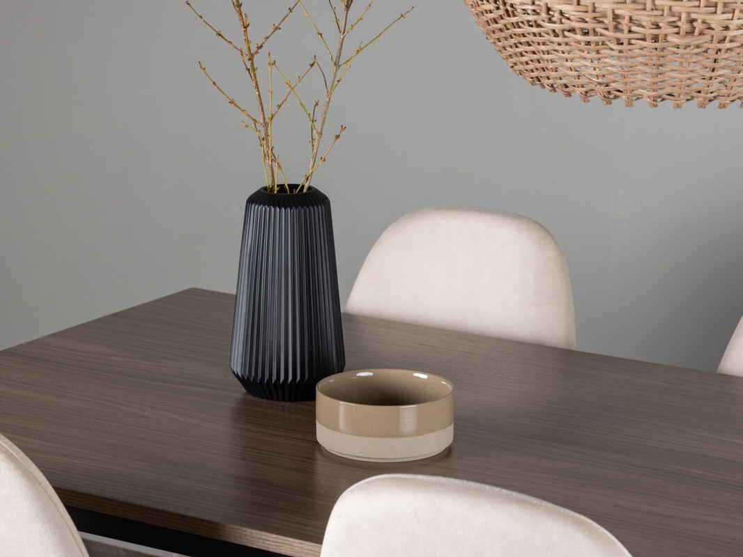 Conjunto de mesas y sillas para comedor Dallas 4046 (Beige + Negro)