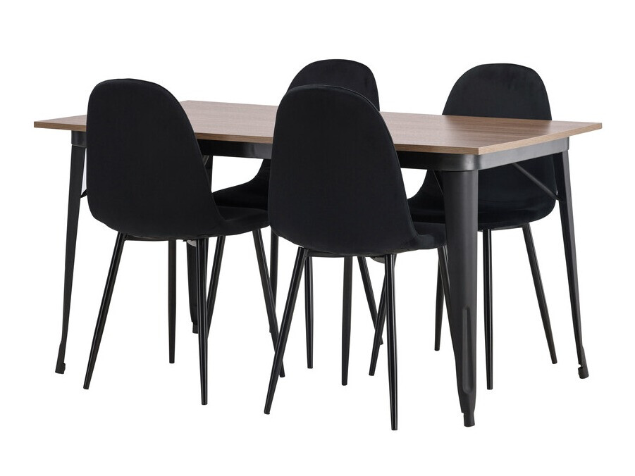 Conjunto de mesas y sillas para comedor Dallas 4046 (Negro)