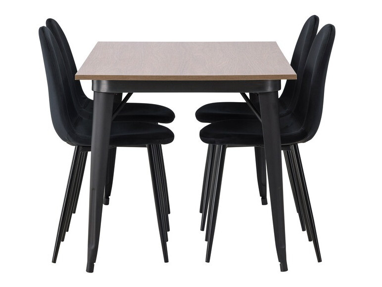 Conjunto de mesas y sillas para comedor Dallas 4046 (Negro)