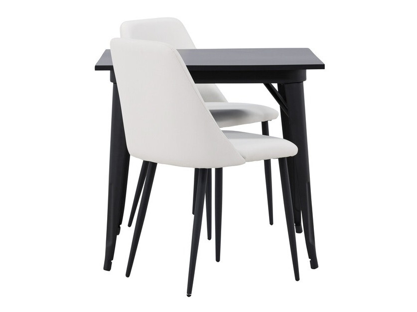 Conjunto de comedor Dallas 4049 (Blanco + Negro)