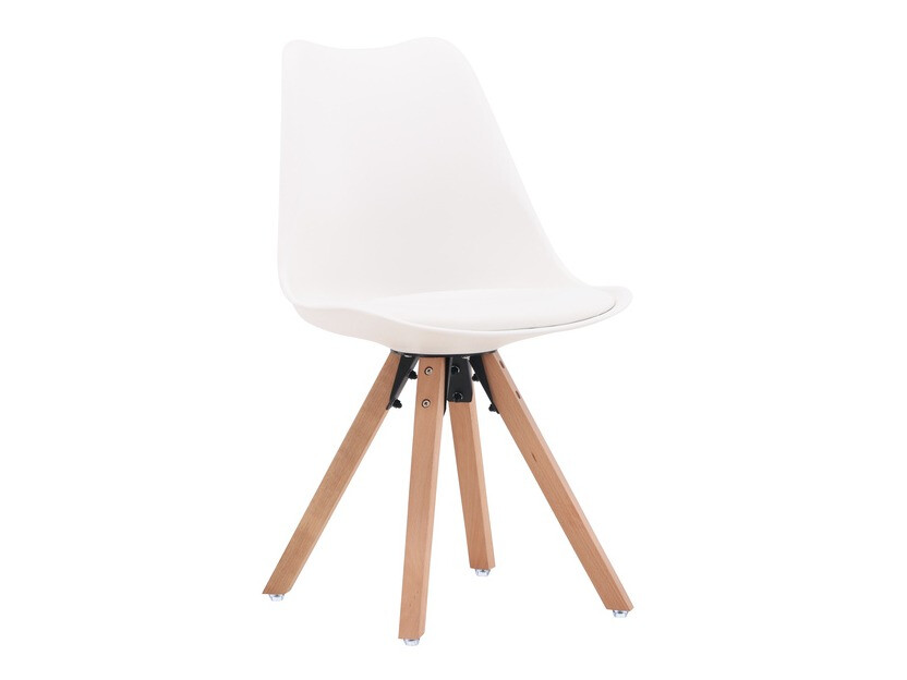 Conjunto de comedor Dallas 4050 (Blanco + Luminoso madera)