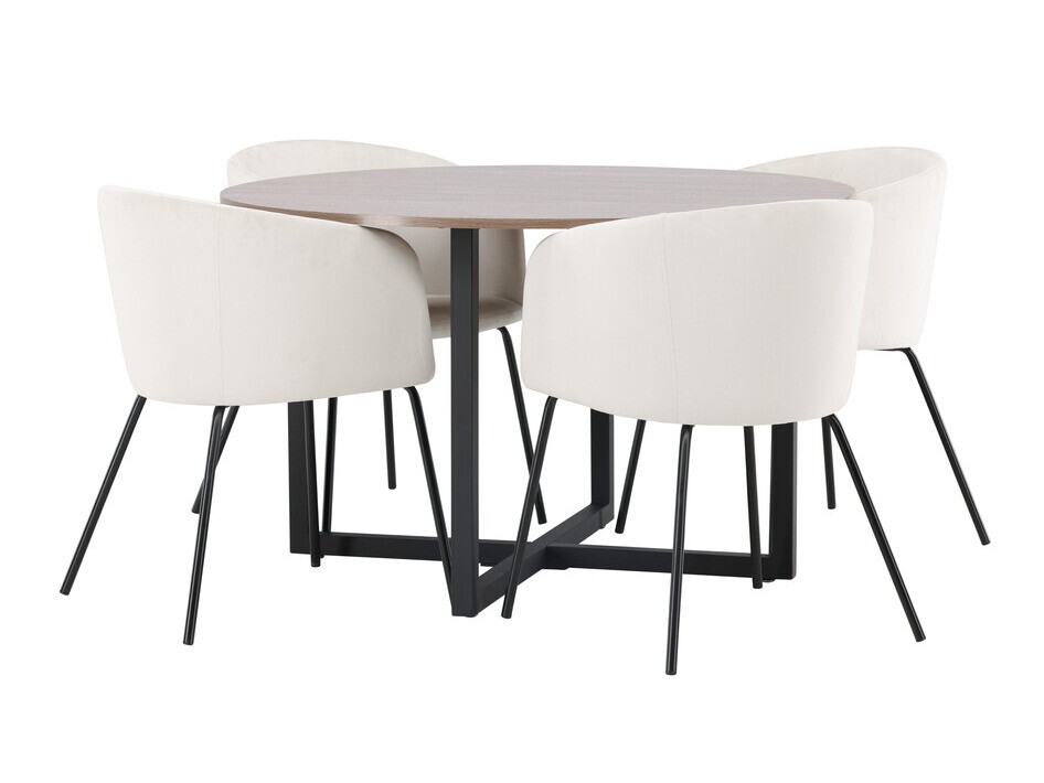 Conjunto de comedor Dallas 4052 (Crema + Negro)