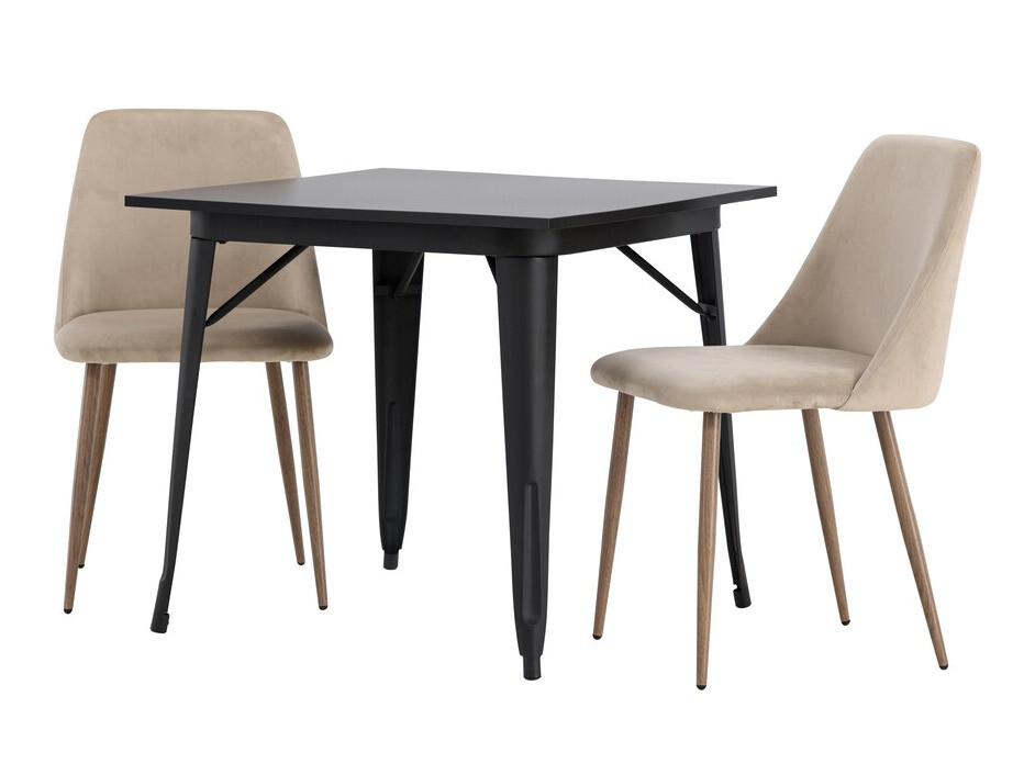 Conjunto de mesas y sillas para comedor Dallas 4049 (Beige + Nuez)