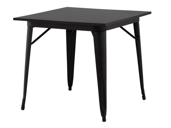 Conjunto de mesas y sillas para comedor Dallas 4051 (Negro + Plata)