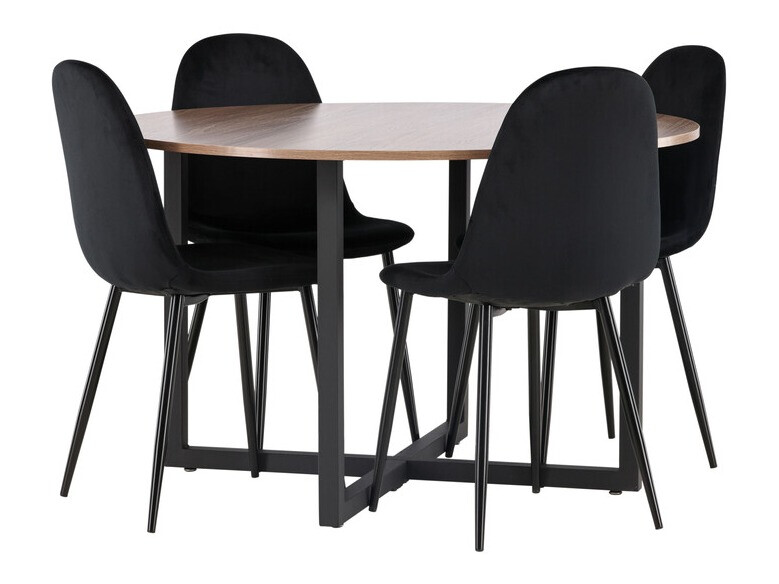 Conjunto de mesas y sillas para comedor Dallas 4054 (Negro)