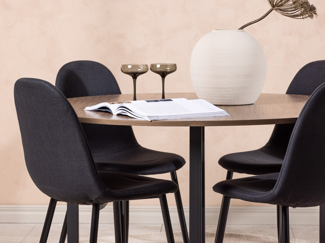 Conjunto de mesas y sillas para comedor Dallas 4599 (Negro)