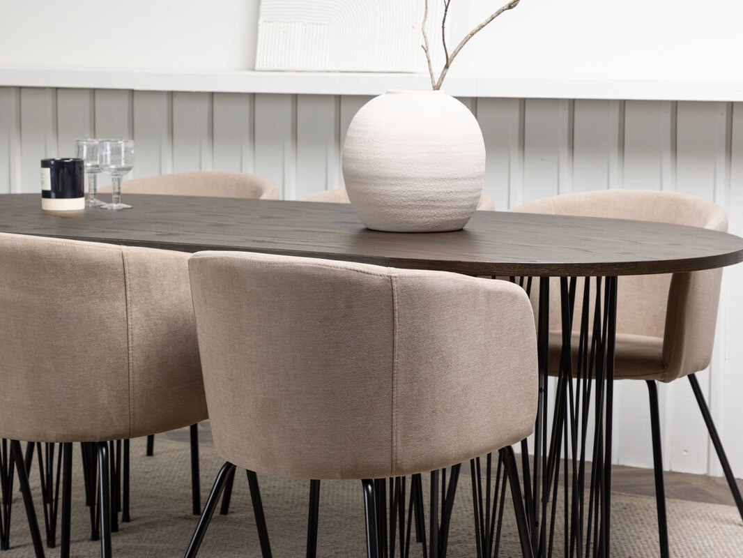 Conjunto de comedor Dallas 4063 (Beige + Negro)