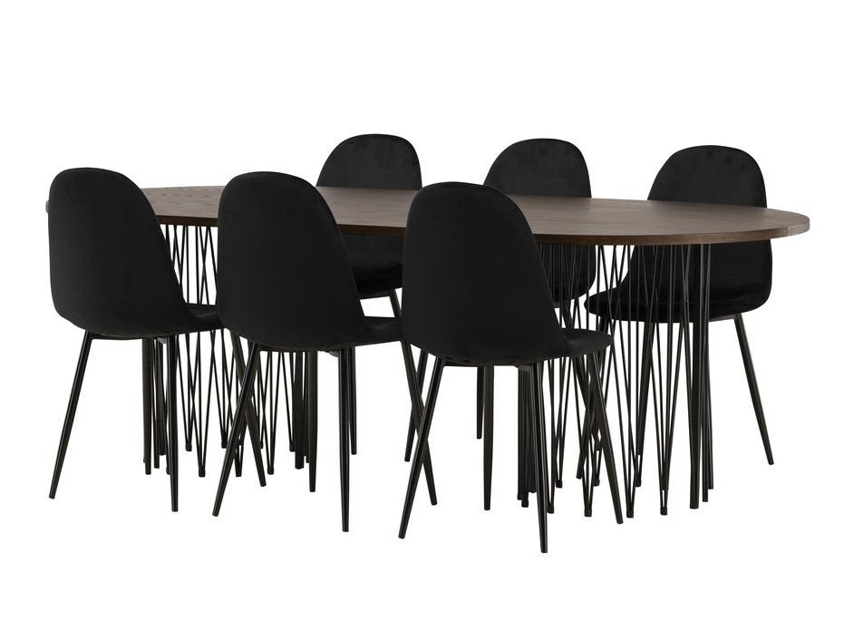 Conjunto de mesas y sillas para comedor Dallas 4062 (Negro)