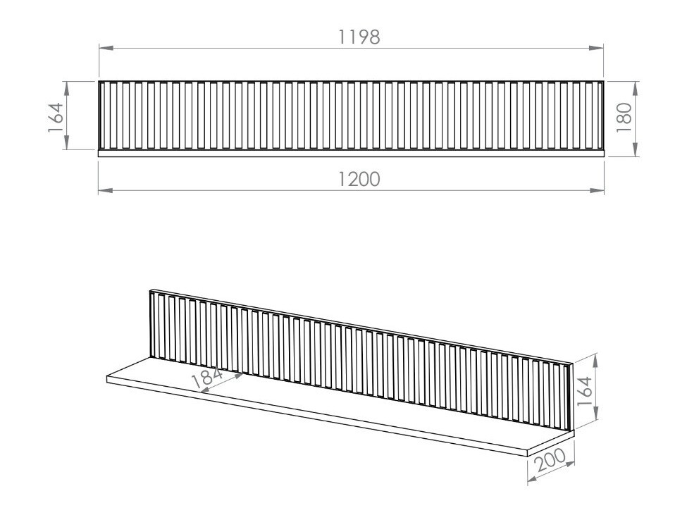 Estantería de pared Marmeli 108