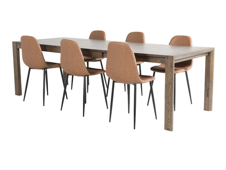Conjunto de mesas y sillas para comedor Dallas 2655 (Roble oscuro)