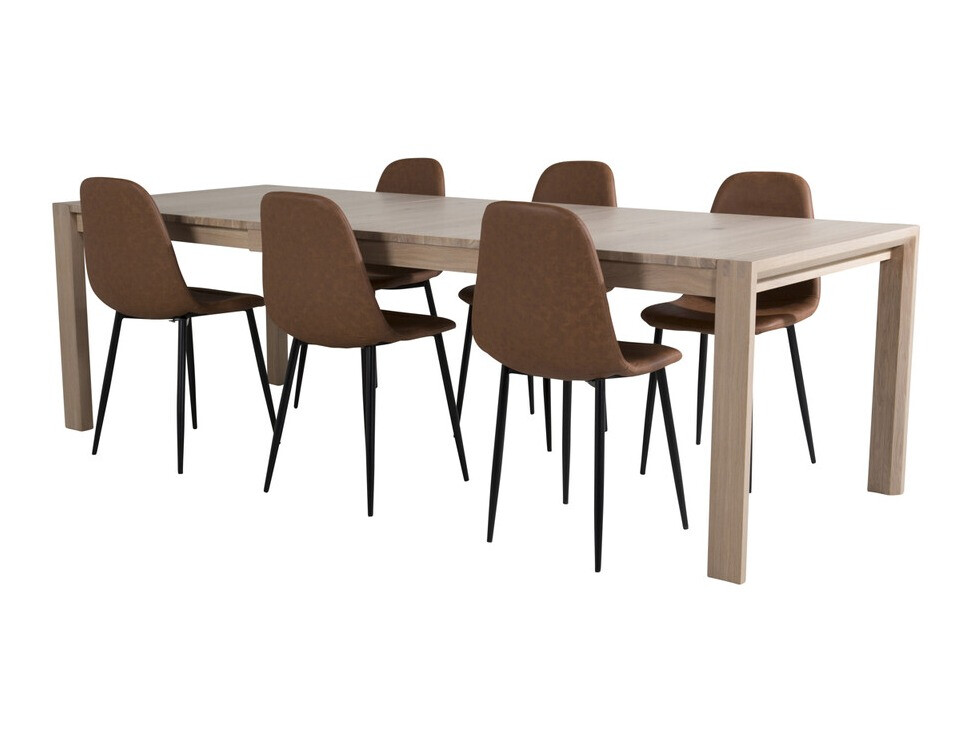 Conjunto de mesas y sillas para comedor Dallas 2655 (Roble)