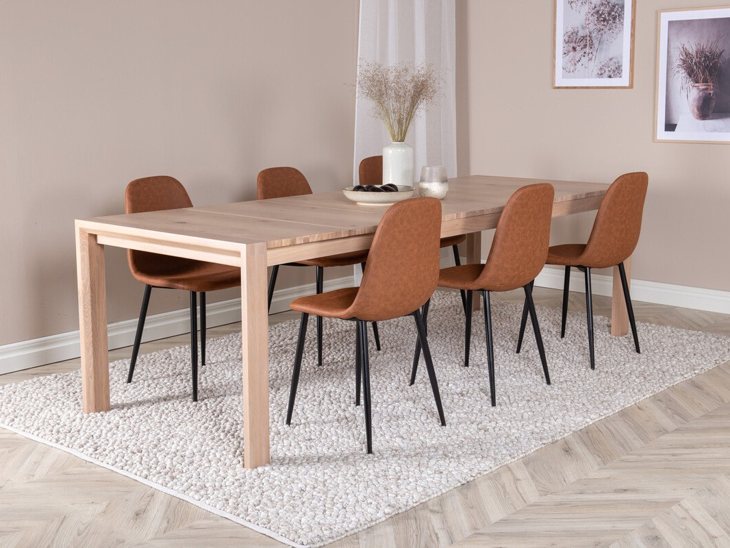 Conjunto de mesas y sillas para comedor Dallas 2655 (Roble)
