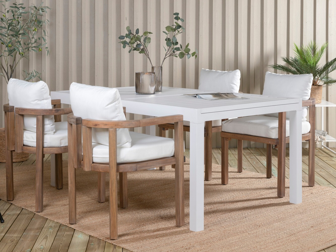 Mesa para exterior Dallas 2813 (Blanco)