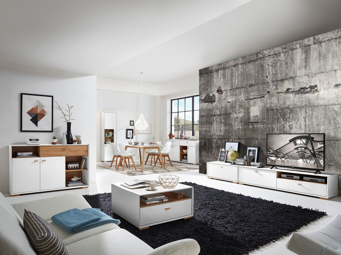 Mueble TV Sacramento 503 (Pino blanqueado + Navarra roble)