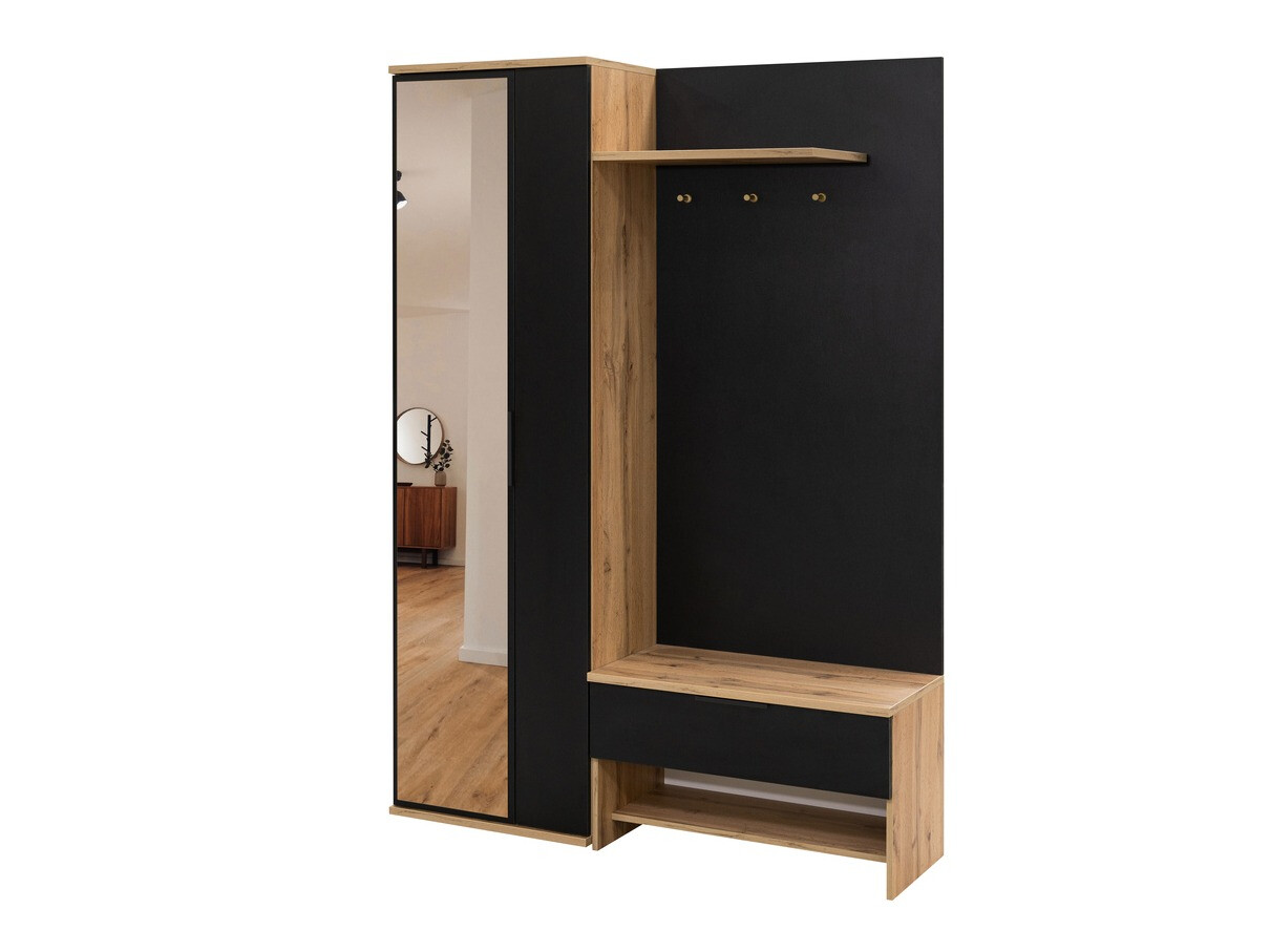 Conjunto para recibidor Honolulu 160 (Negro + Roble wotan)