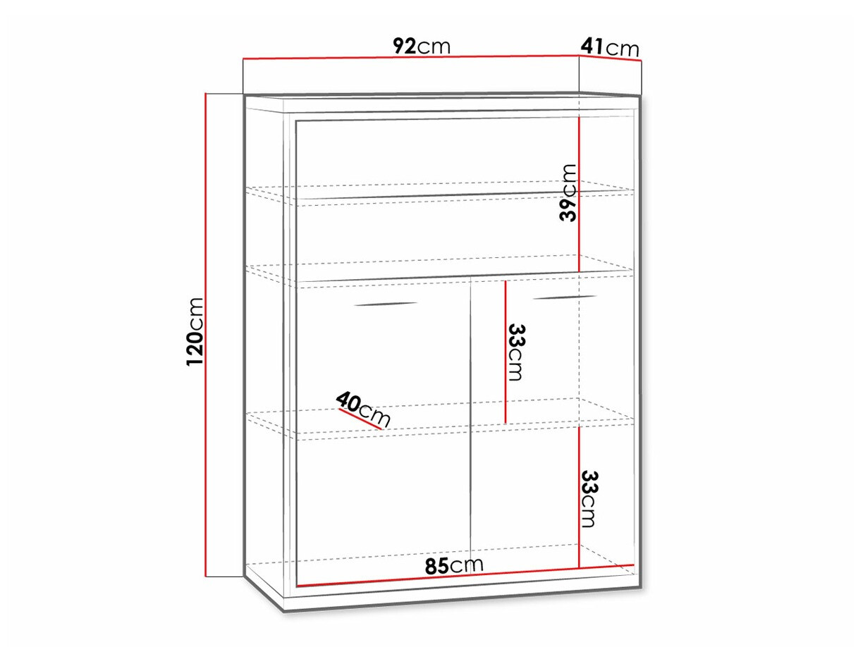 Cómoda Etrmoni 103 (Luminoso madera + Roble)