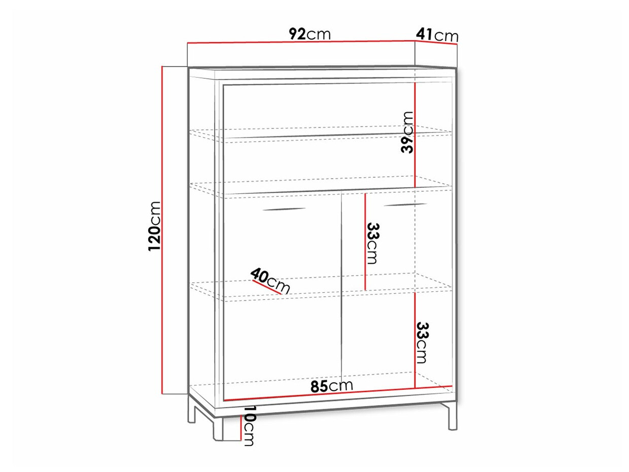 Cómoda Etrmoni 103 (Luminoso madera + Roble)
