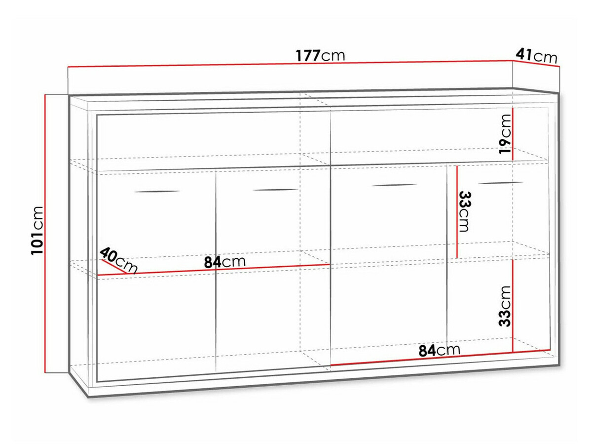 Cómoda Etrmoni 105 (Luminoso madera)