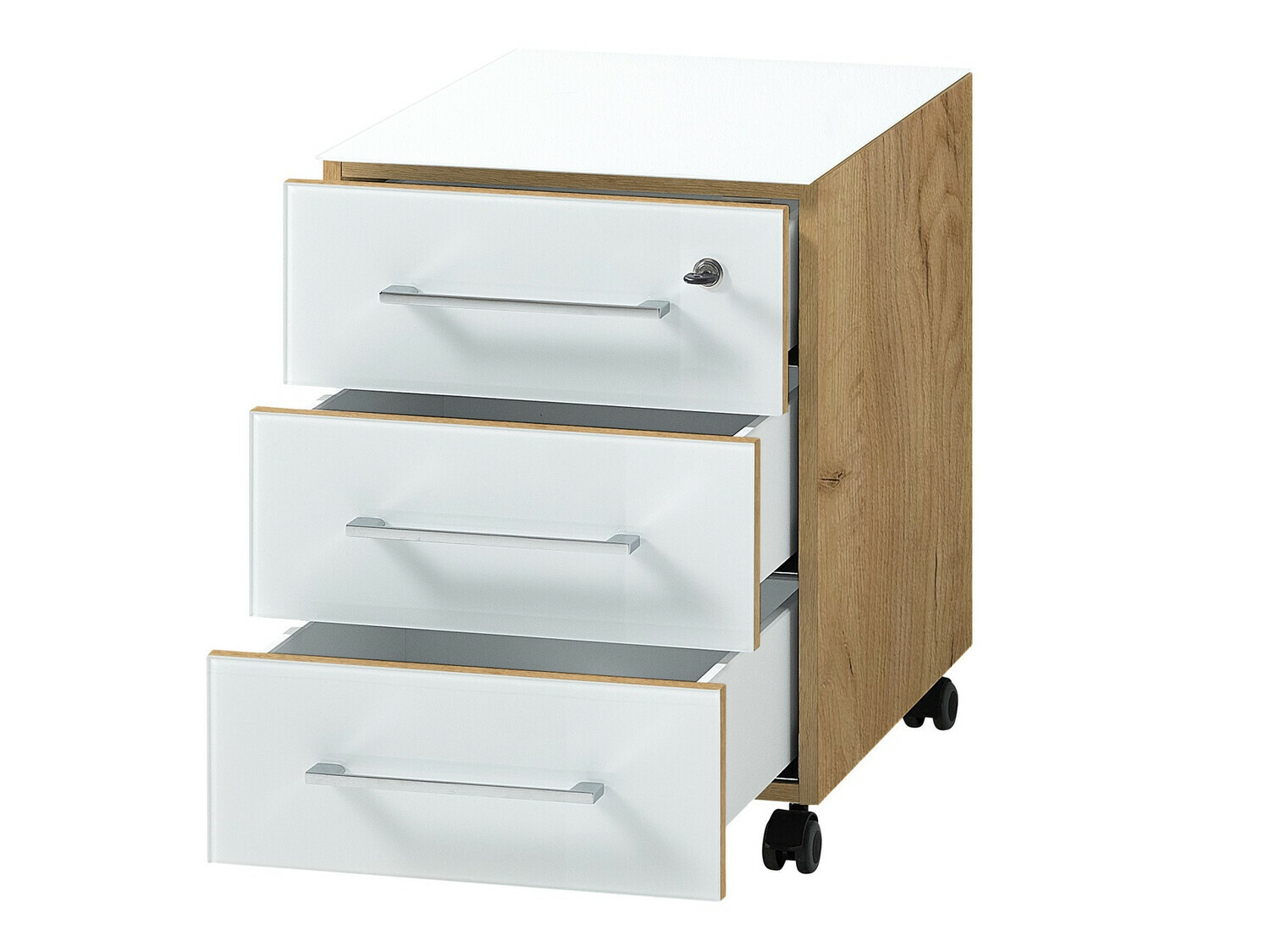 Archivador Catcamu 101 (Blanco brillante + Navarra roble)