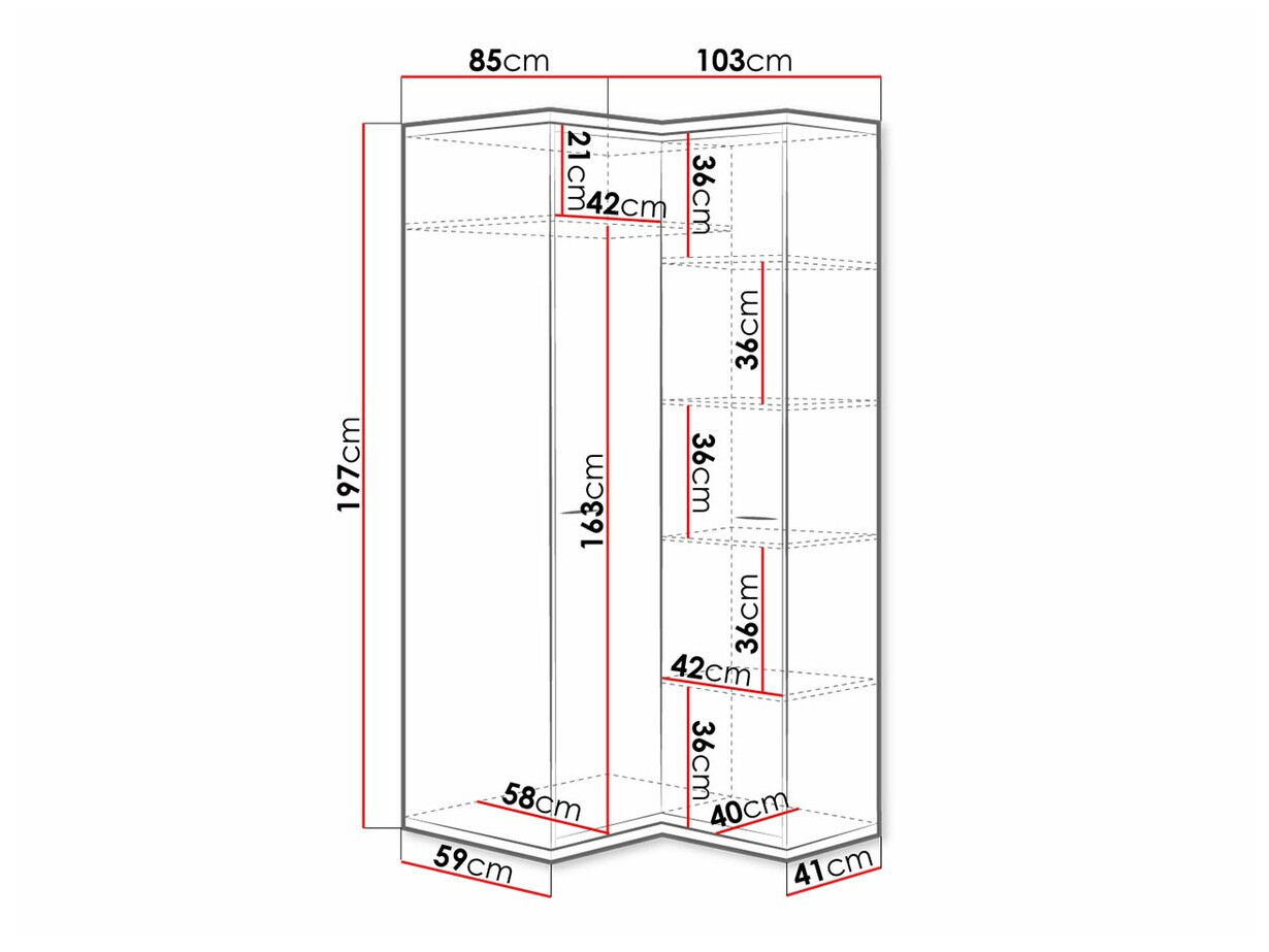 Armario de rincón Etrmoni 110