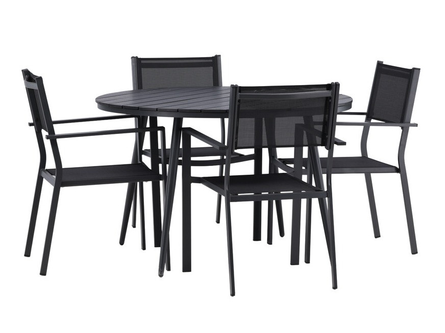 Conjunto de mesa y sillas Dallas 4088 (Negro)