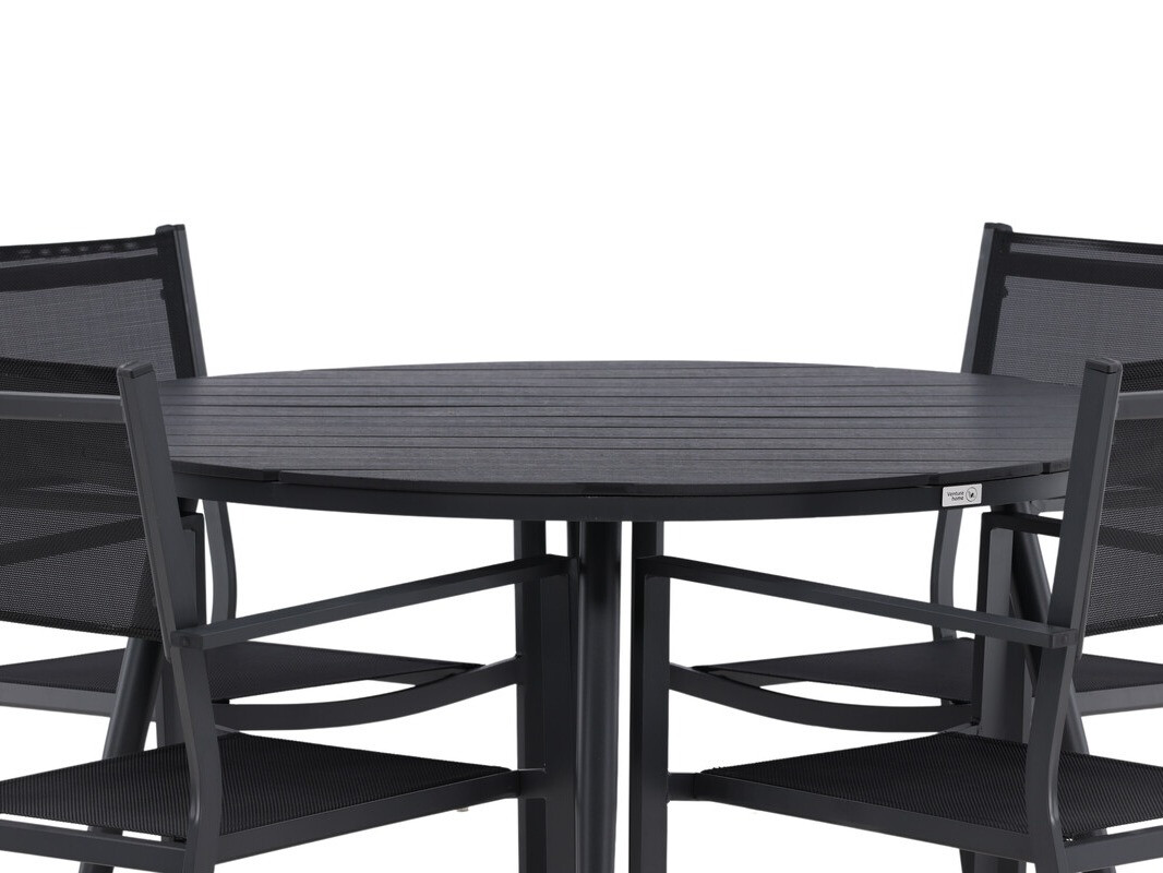 Conjunto de mesa y sillas Dallas 4088 (Negro)