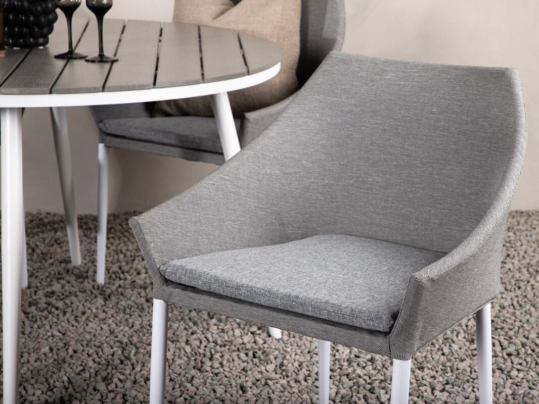 Conjunto de mesa y sillas Dallas 4089 (Gris + Blanco)