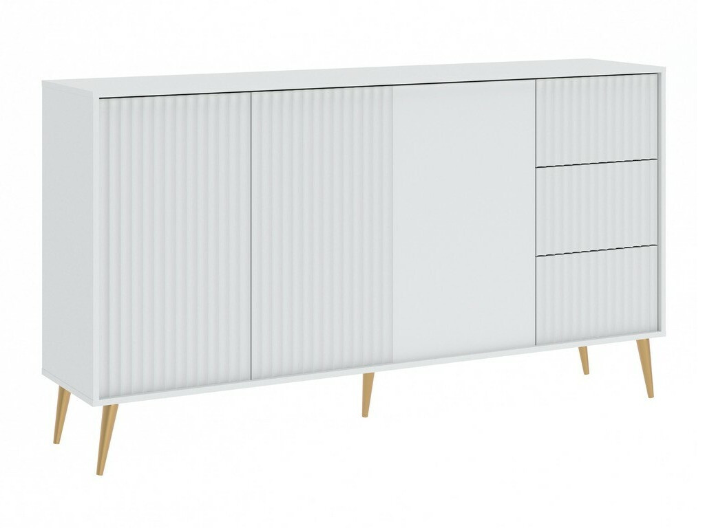 Cómoda Cirferi 102 (Blanco + Dorado)