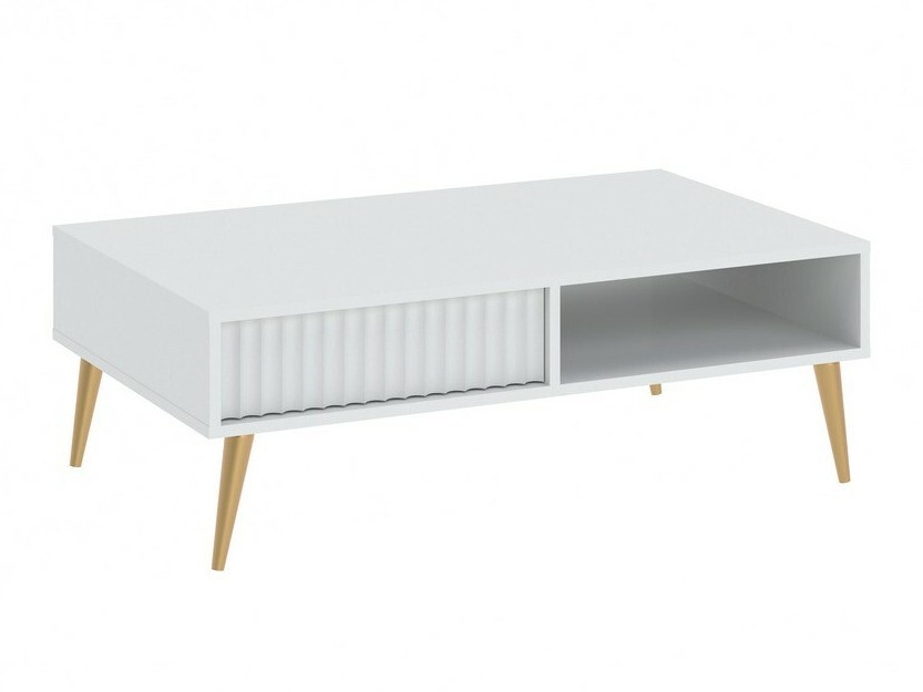 Mesa de centro Cirferi 103 (Blanco + Dorado)