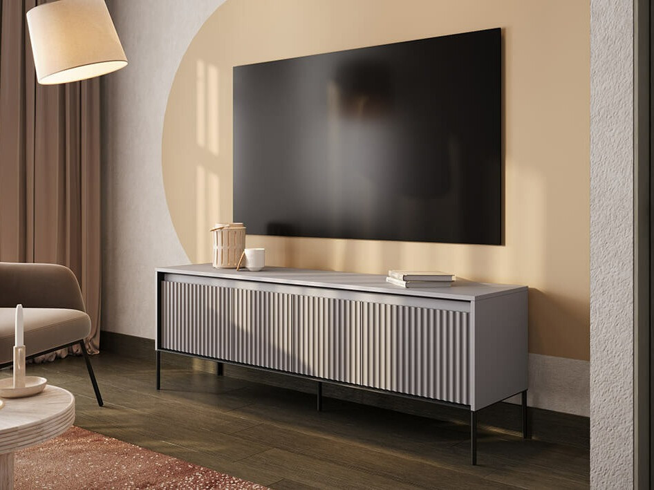 Mueble TV Fernolu 104 (Gris + Negro)