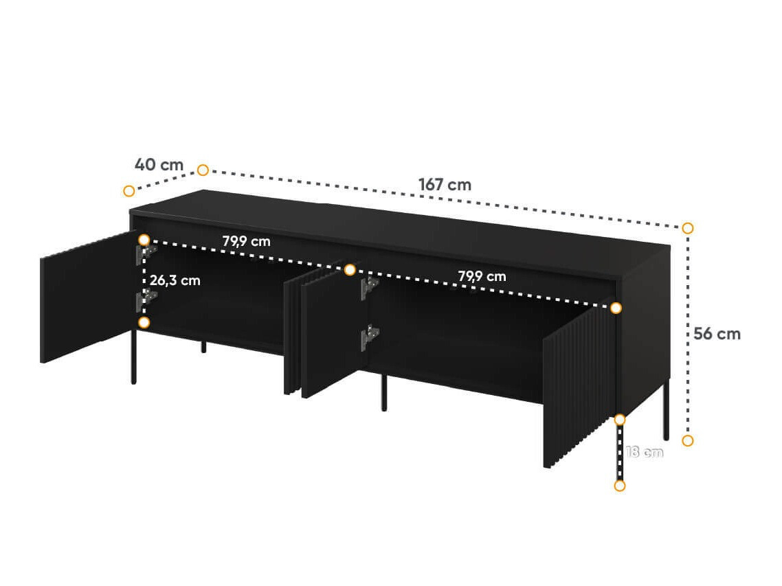 Mueble TV Fernolu 104 (Negro)